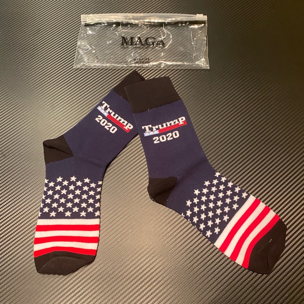 DONALD TRUMP MAGA SOCKS - BRAND NEW IN PACKAGE - ONE SIZE FITS ALL